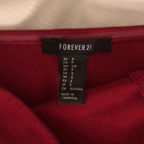 Forever 21 Red strapless dress size S - Picture 3 of 5